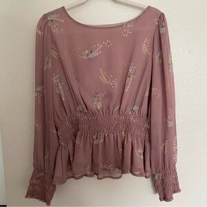 Floral Mauve Blouse